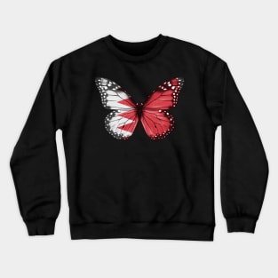 Bahraini Flag  Butterfly - Gift for Bahraini From Bahrain Crewneck Sweatshirt